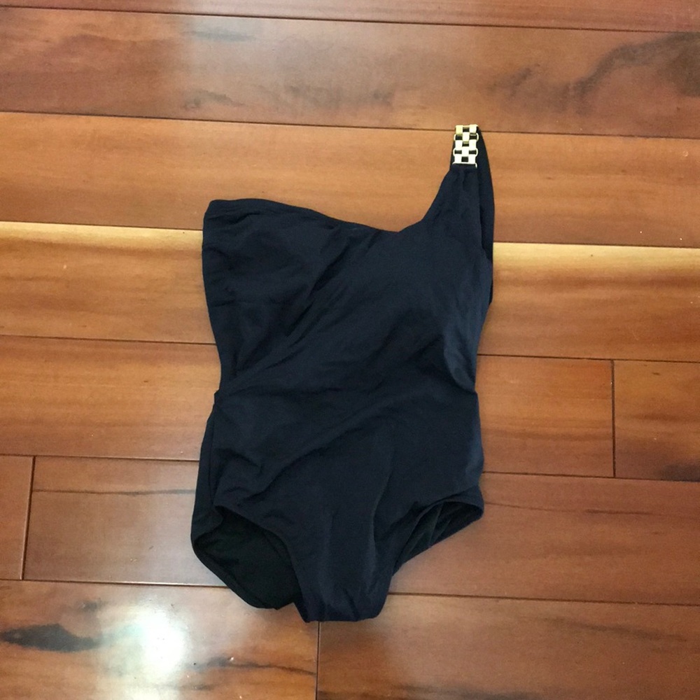 Michael Kors navy one piece bathing suit BNWT